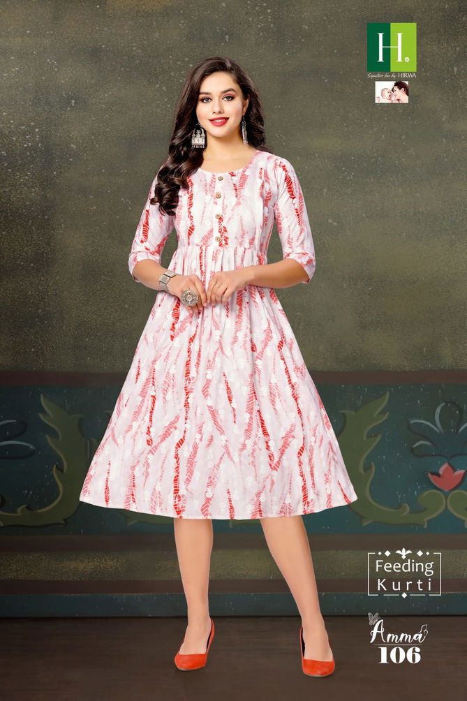 Amma By Hirwa Feeding Printed Kurtis Catalog
